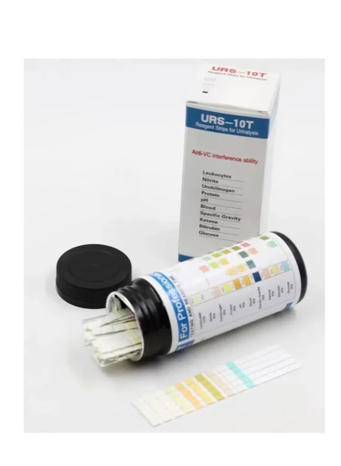 URS-10T Reagent for Urinalysis 100 Pieces Contain Leukocytes Nitrite Urobilinogen Protein pH Blood Specific Gravity Ketone Bilirubin Glucose Test Analysis Urine Test Strips - Image 5